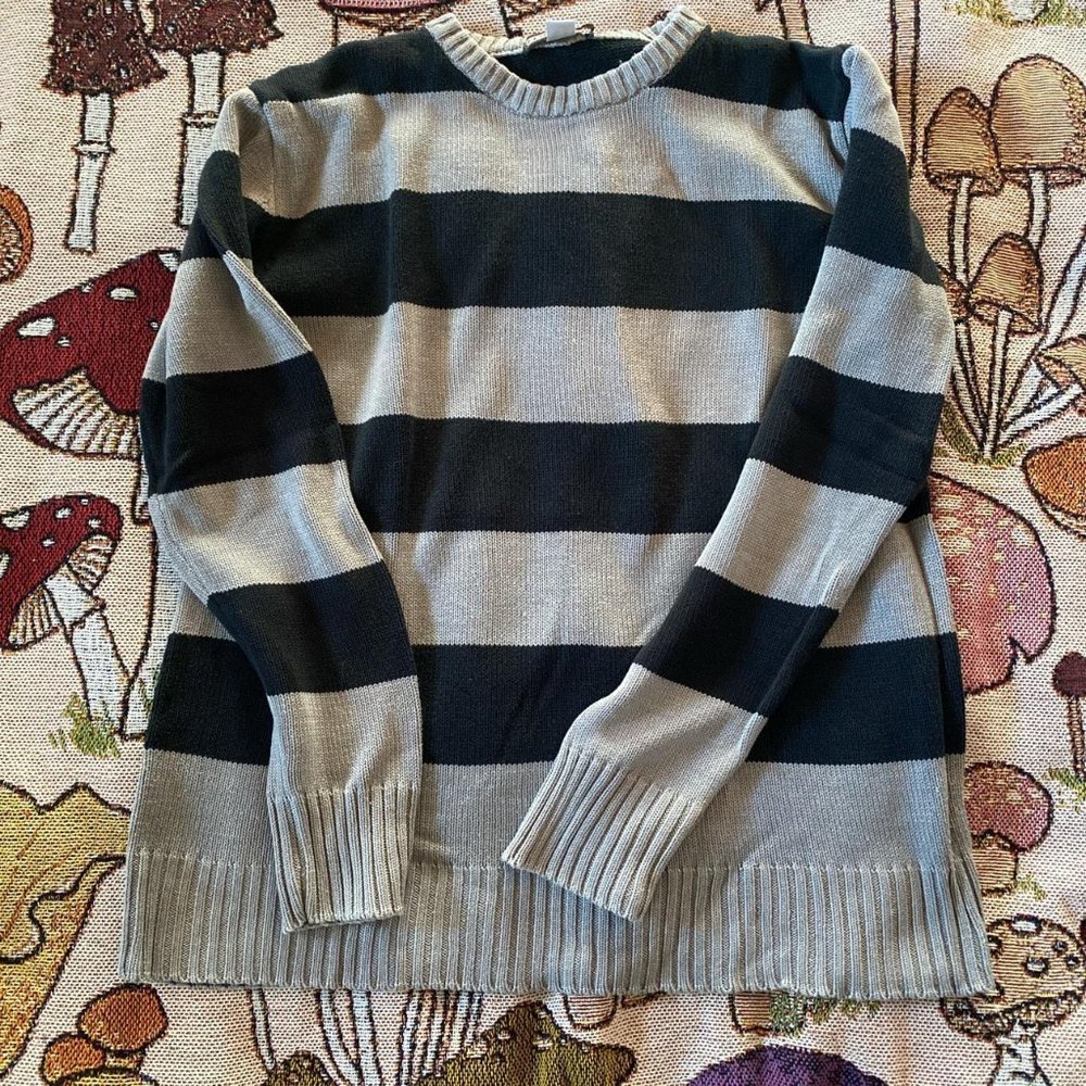 Women's Grey and Black Jumper